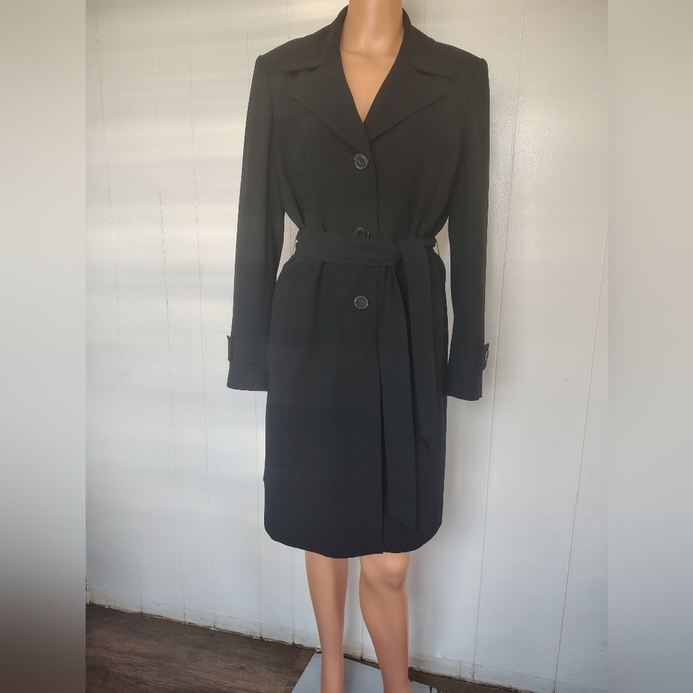 Kasper Classic Black Coat Size 8
